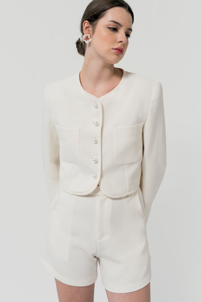 Poppy Blazer in Vanilla