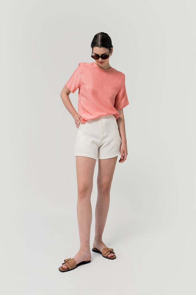 Gabi High-Rise Shorts in Vanilla