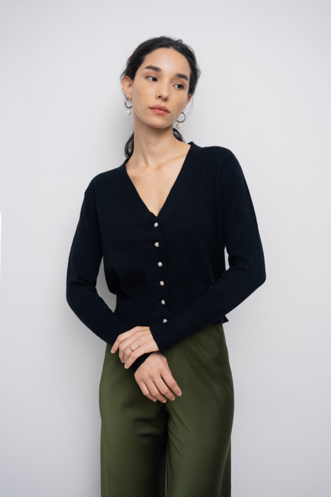 Coco Knit Cardigan in Black