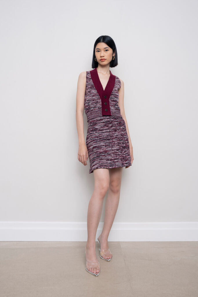 Holly Knit Vest in Wine