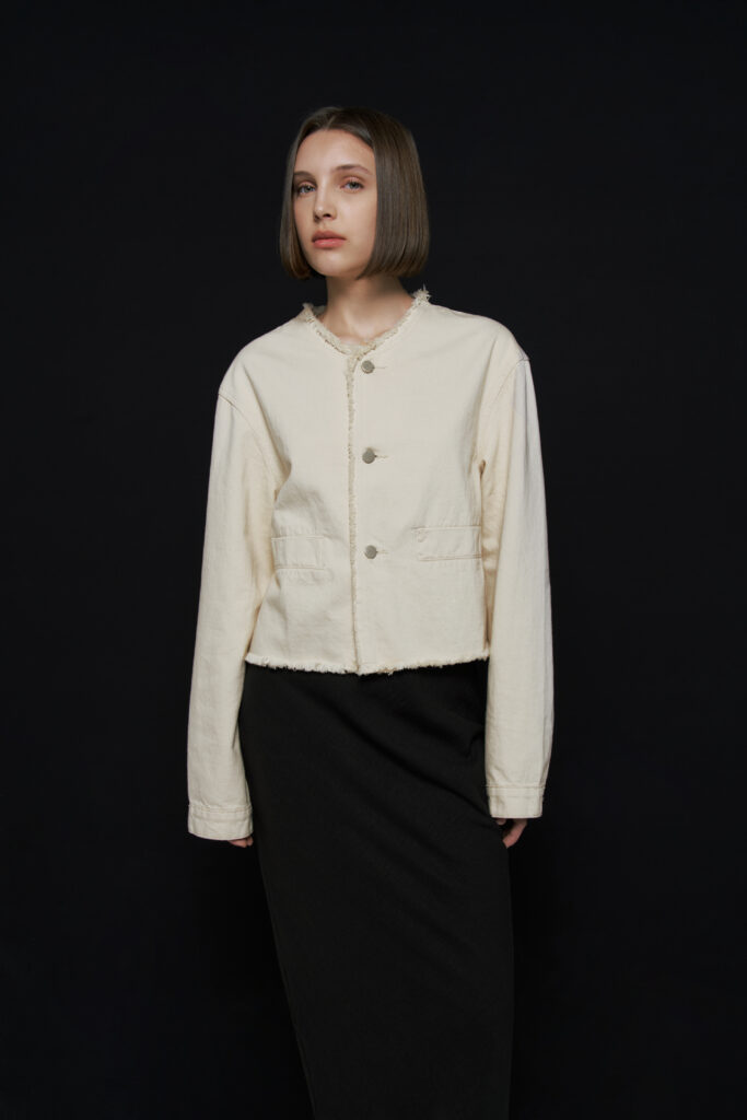 Robyn Denim Jacket in Cream